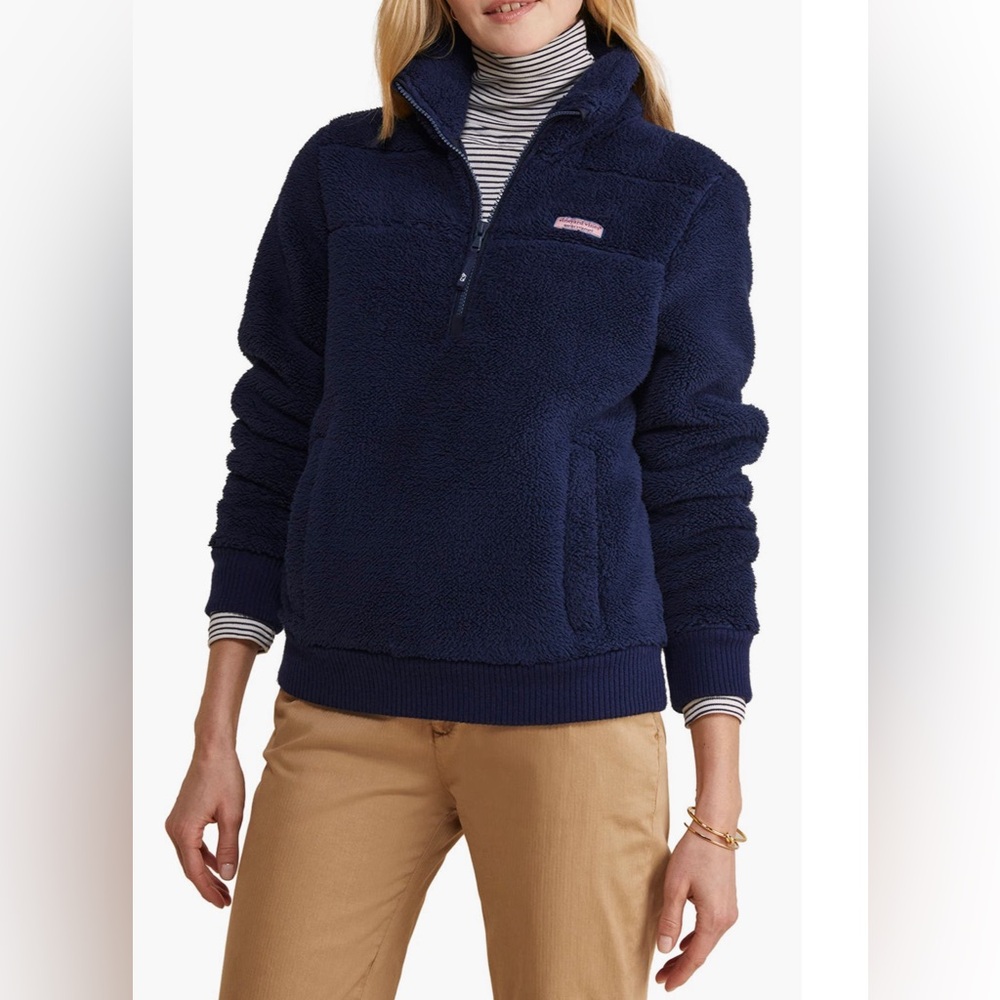 VINYARD VINES Sherpa fleece quarter zip